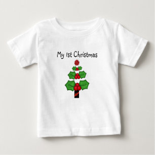1. Weihnachtsfeiertag Säugling Weihnachtsschrein Baby T-shirt