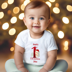1. Weihnachtsfest Niedlicher Hirschwald Baby T-shirt