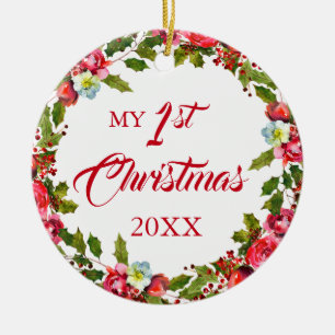1. Weihnachtsfoto Keramik Ornament