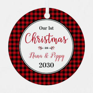 1. Weihnachtsfoto von Oma Poppy Ornament Aus Metall