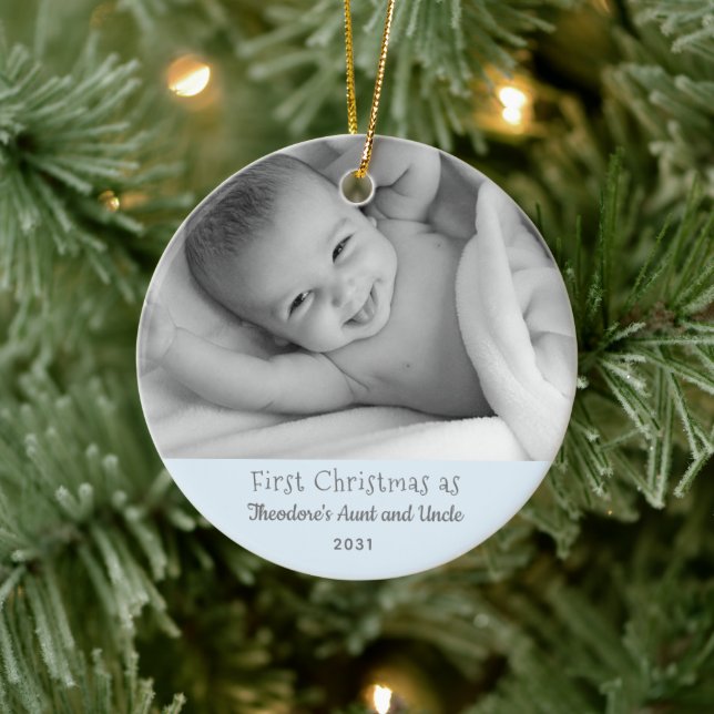 1. Weihnachtsgeschenk Neue Tante und Onkel aus Nep Keramik Ornament (Baum)