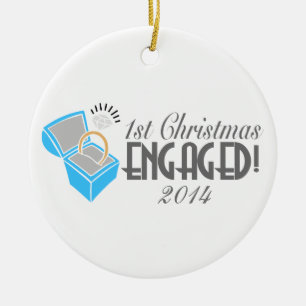 1. Weihnachtsgeschmack Verlobt Keramikornament