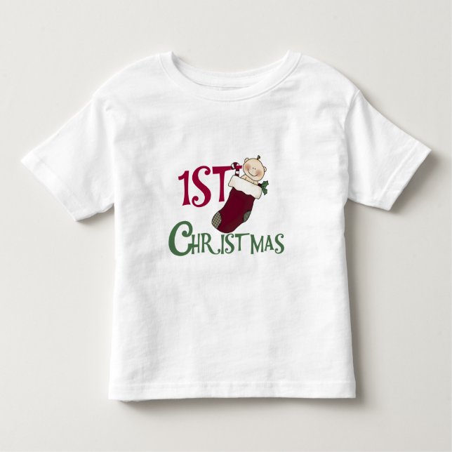 1. Weihnachtskind im Strumpf Kleinkind T-shirt (Vorderseite)