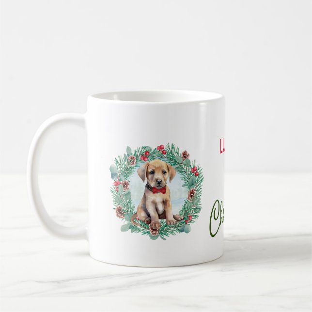 1. Weihnachtslieder Gelbe Labrador Labrador Retrie Kaffeetasse (Links)