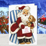 1. Weihnachtsmann personalisieren Kindername Weihn Feiertagskarte<br><div class="desc">Weihnachtsmann Name des Kindes hinzufügen - 1. Weihnachtskarte</div>