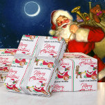 1. Weihnachtsnachtsnacht Kindername Weihnachtsmann Geschenkpapier<br><div class="desc">Der Weihnachtsmann fügt dem Kind den Namen 1. Weihnachtswrapping Paper zuerst hinzu</div>