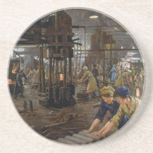 1. Weltkrieg 1918 Frauen in einer Munitionsfabrik Getränkeuntersetzer