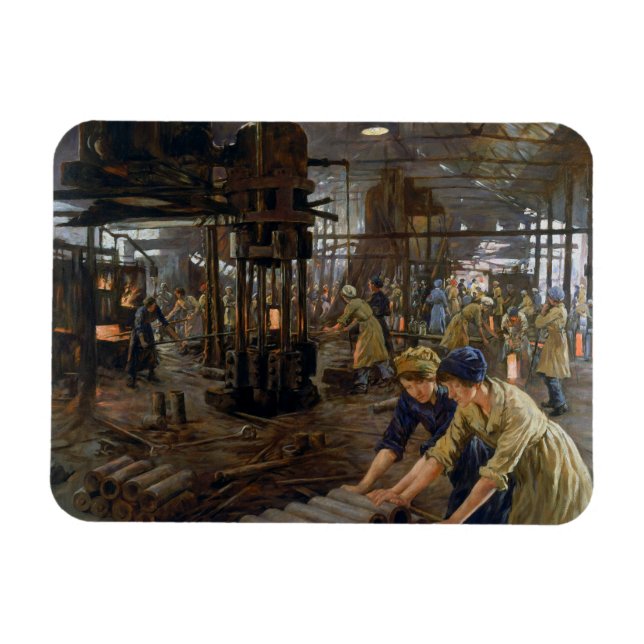 1. Weltkrieg 1918 Frauen in einer Munitionsfabrik Magnet (Horizontal)