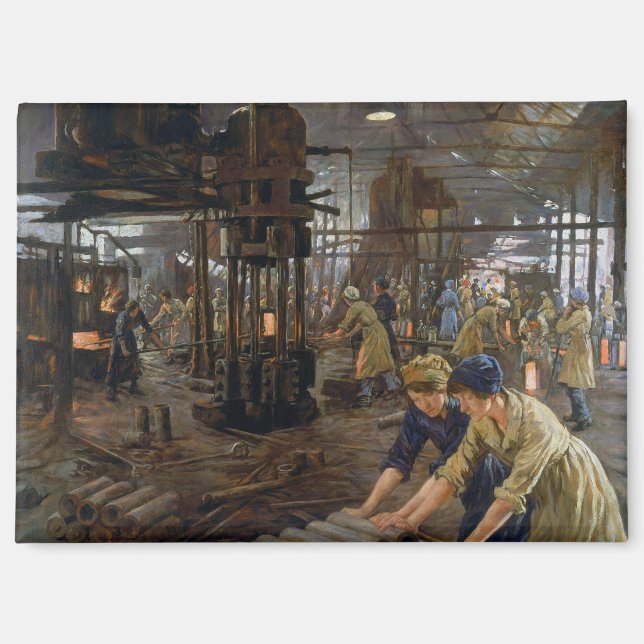 1. Weltkrieg 1918 Frauen in einer Munitionsfabrik Magnet (Vorderseite)