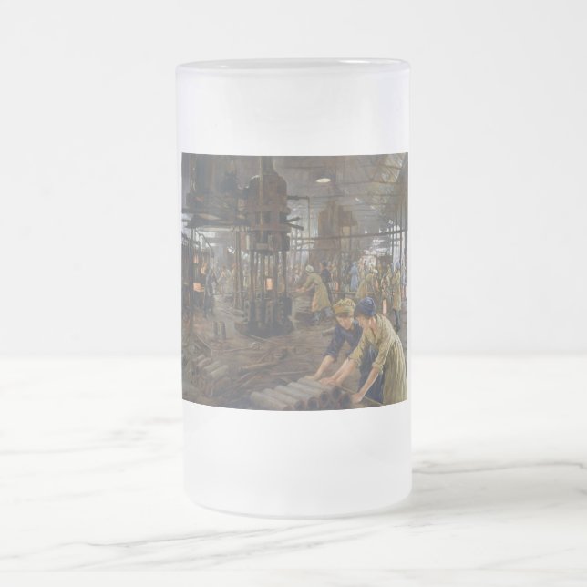 1. Weltkrieg 1918 Frauen in einer Munitionsfabrik Mattglas Bierglas (Mittel)