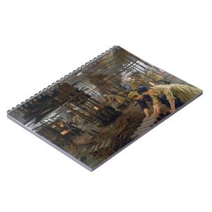 1. Weltkrieg 1918 Frauen in einer Munitionsfabrik Notizblock