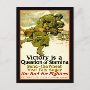1. Weltkrieg Plakat über die Lebensmittelversorgun Postkarte
