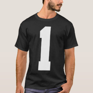 1 Zahl auf der Rückseite Sportteam-Nummer Trikot J T-Shirt