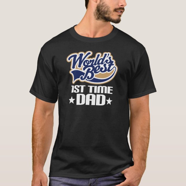 1. Zeit-Vater-neue Vater-Geschenk-Idee T-Shirt (Vorderseite)