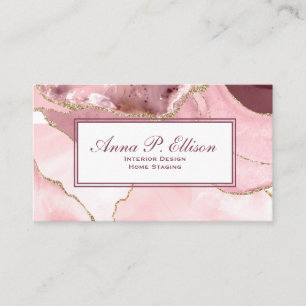 1A-Rose-Blush-and-Gold-Glitzer-Gatter Visitenkarte