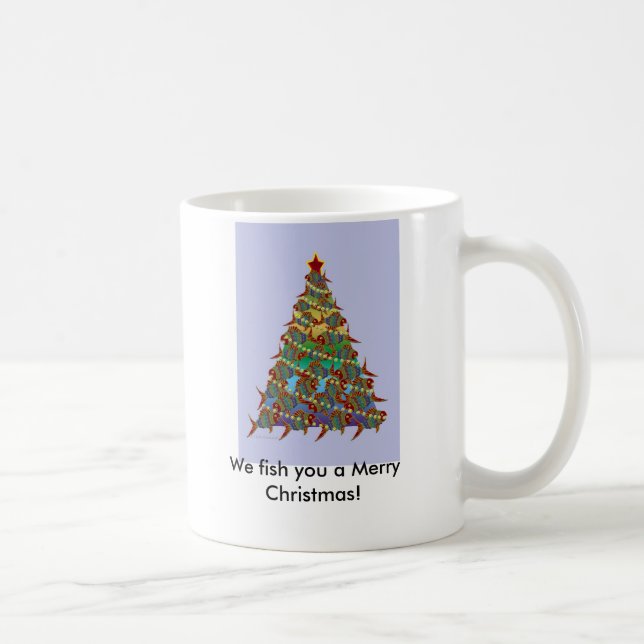 1aFishTree, fischen wir Sie frohen Weihnachten! Tasse (Rechts)