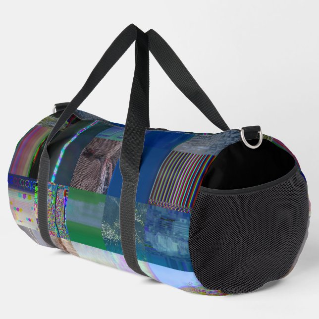 1C9984DA Glitch Art Digitale Verzerrung Vaporwave Duffle Bag (Rechte Ecke)
