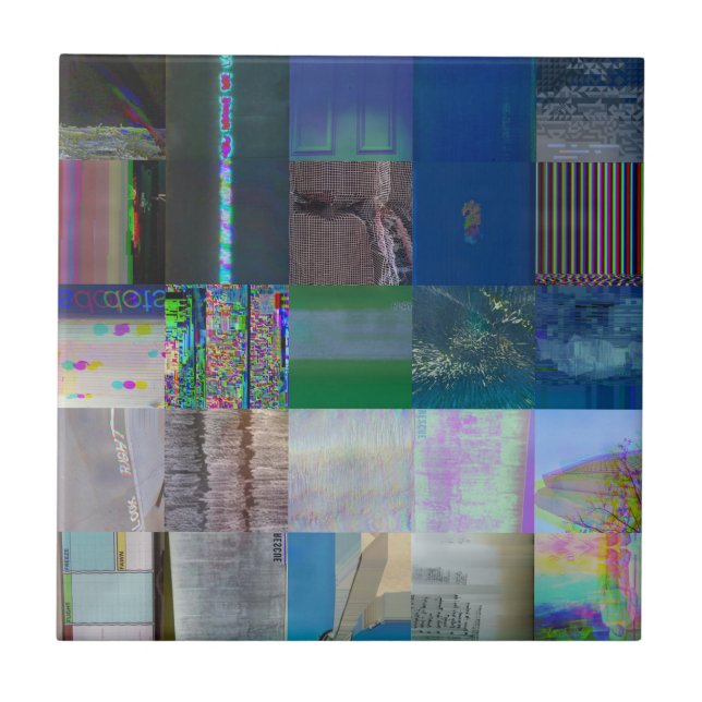 1C9984DA Glitch Art Digitale Verzerrung Vaporwave Fliese (Vorderseite)
