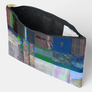 1C9984DA Glitch Art Digitale Verzerrung Vaporwave Zubehörtasche