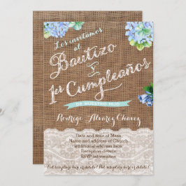 1er cumple y Bautizo, invitaciones niño Einladung