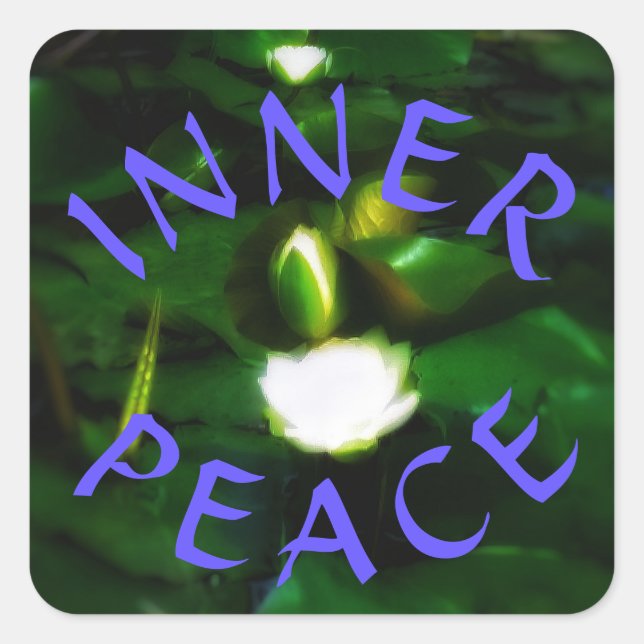 1INNER PEACE-Aufkleber Quadratischer Aufkleber (Vorderseite)