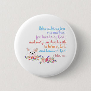 1John4:7 Bibelverse Button