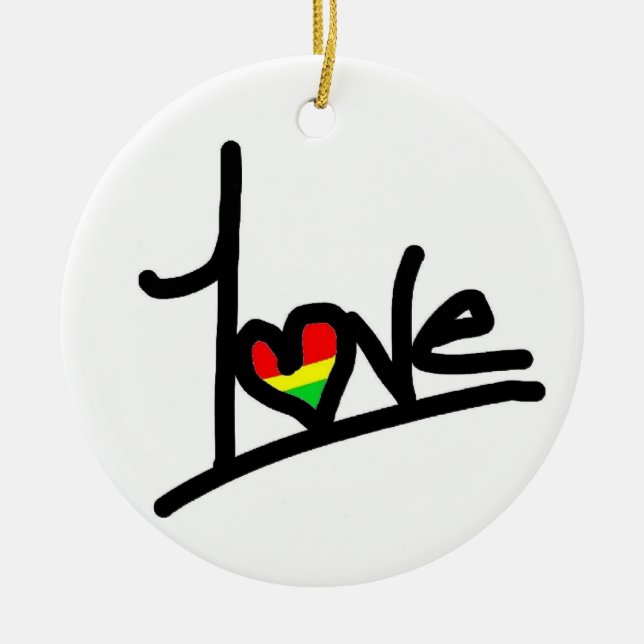 1love keramikornament (Vorne)