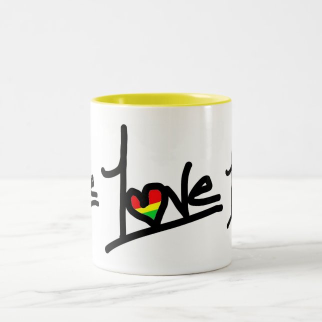 1Love Zweifarbige Tasse (Mittel)