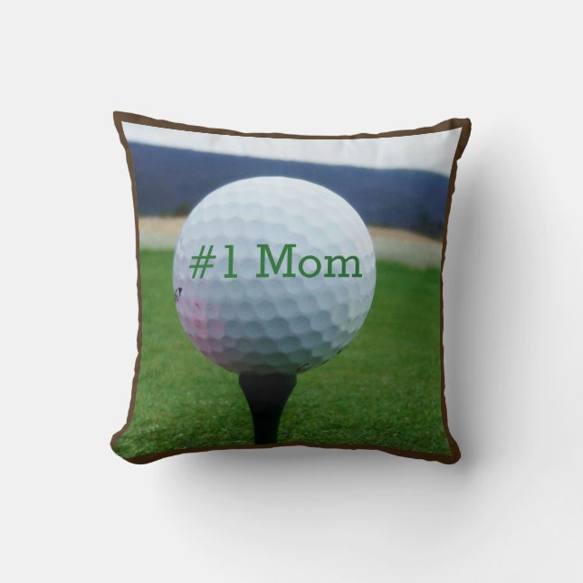 #1Mama Golfer Name Weißer Golfball Kissen (Vorderseite)