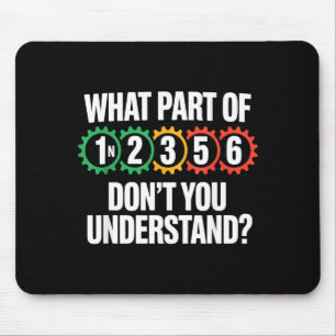1n256 Motorradschaltung Biker Motorradfahrer Mousepad