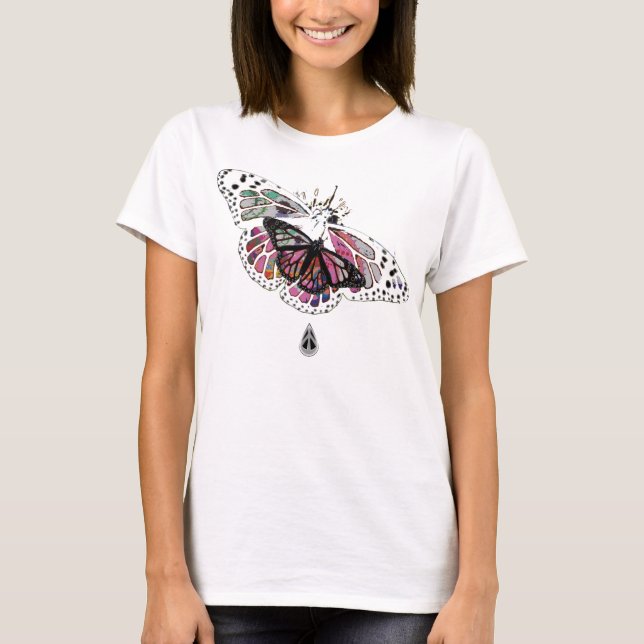 1PEACE "Schmetterlings-Schmetterling " T-Shirt (Vorderseite)