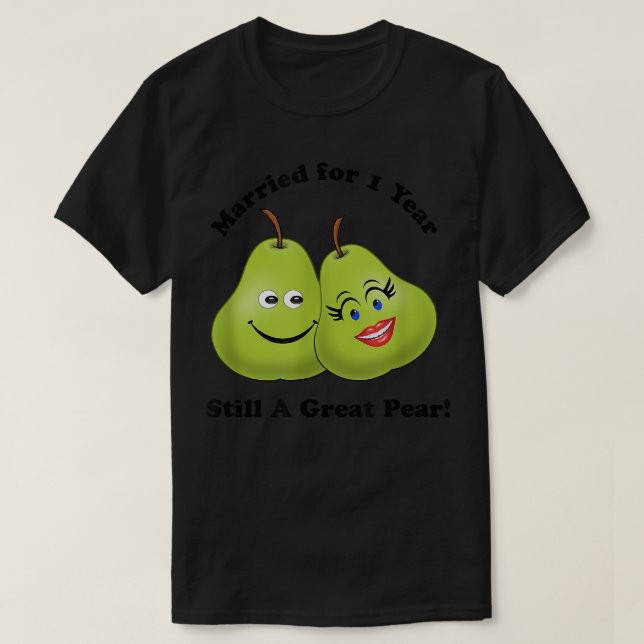 1st Anniversary Tshirt 1 Year Celebrate Wedding Da (Design vorne)