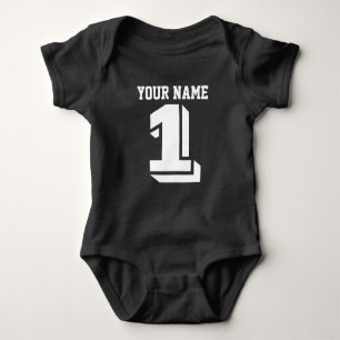 1St Birthday Football Jersey Nummer Baby Bodysuit Baby Strampler