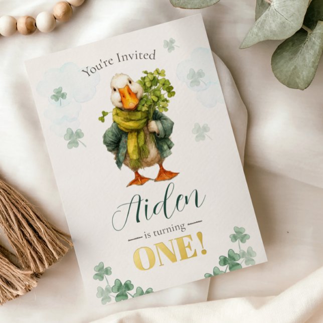 1st Birthday Invitation Card - St. Patrick's Day Folieneinladung (Von Creator hochgeladen)