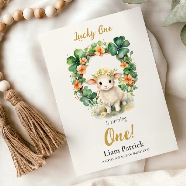 1st Birthday Invitation St. Patrick's Day Card Einladung (Von Creator hochgeladen)