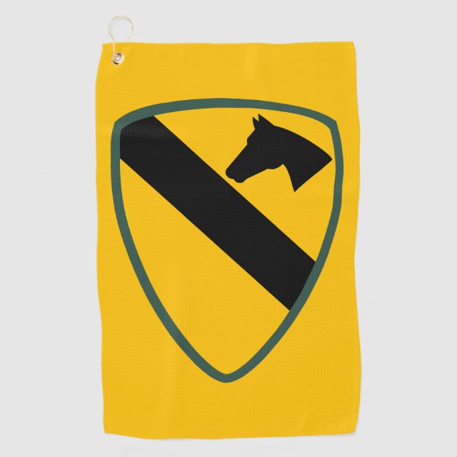 1st Cavalry Division Patch United States Golfhandtuch (Vorderseite)