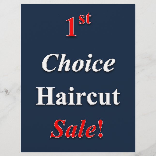 1st Choice Haircut Sale Post Promotional Flyer (Vorne)