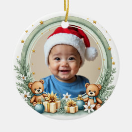 1st Christmas 2 sided, Rainbow Wishes Keramik Ornament