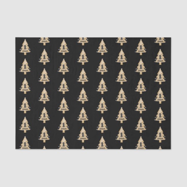 1st Christmas Black Seidenpapier (Vorderseite)