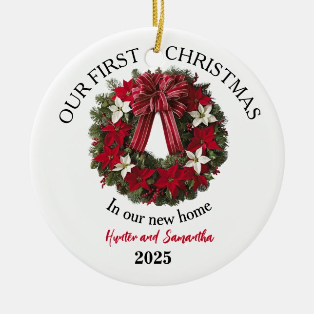 1st Christmas New Home Personalized Ornament (Vorne)