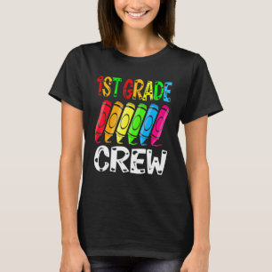 1st Crew Back To School Bleistift Teacher Student T-Shirt