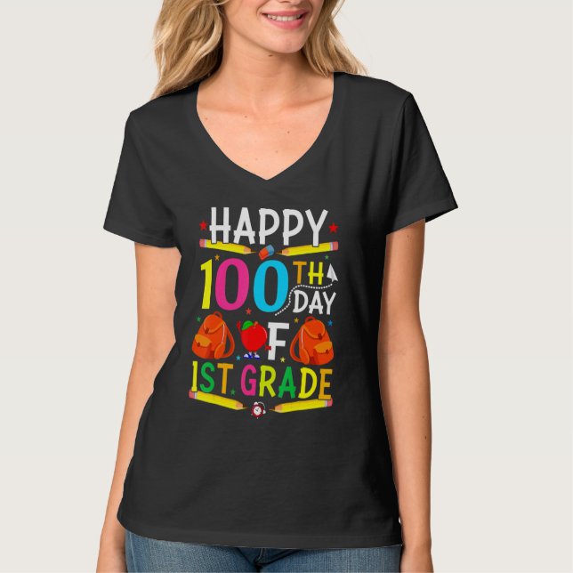 1st Grade 100th Day of School Shirt 100 Days of Sc (Vorderseite)