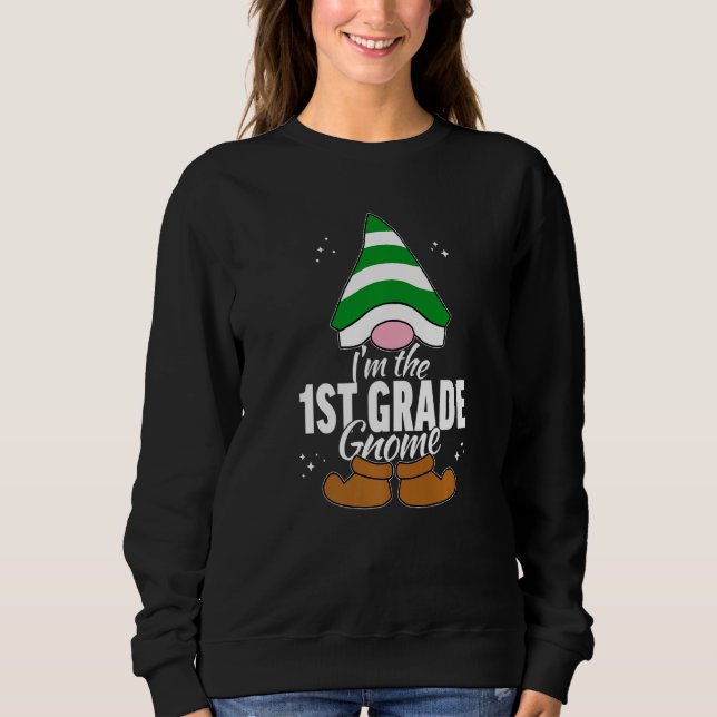 1st Grade Gnome Matching Family Group Christmas Pi Sweatshirt (Vorderseite)