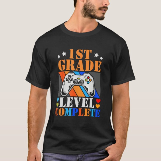 1st Grade Graduation 2023 Video Gamer First Grade  T-Shirt (Vorderseite)