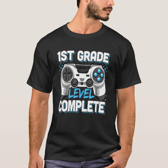 1st Grade Graduation Level Complete Video Gamer Ki T-Shirt (Vorderseite)