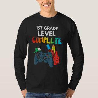 1st Grade Level Complete Gaming Boy Last Day Of Sc T-Shirt