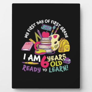 1st Grade Teacher My First Day Of First Grade Fotoplatte