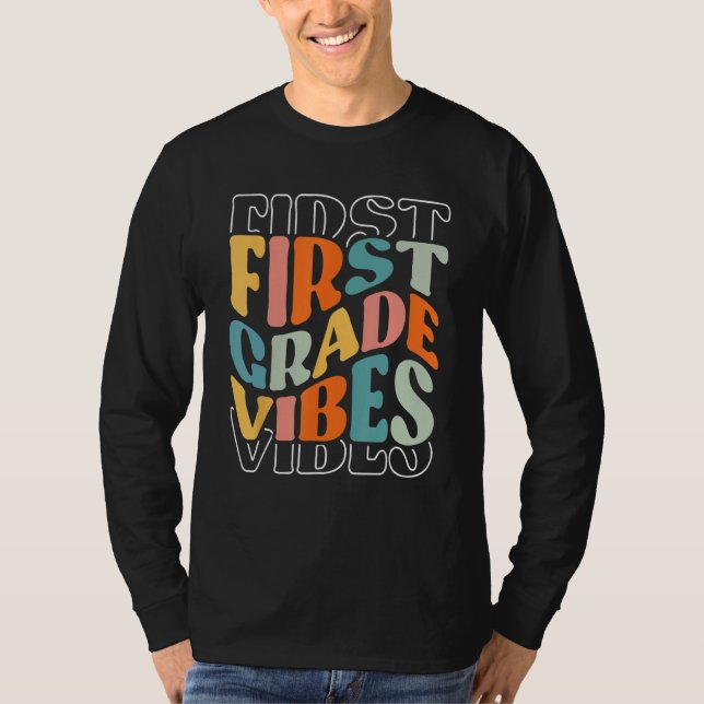 1st Grade Vibes Back To School Hello School Gradua T-Shirt (Vorderseite)