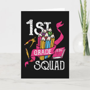 1st Klasse Squad Zurück zur Schule Geschenk für Ki Karte