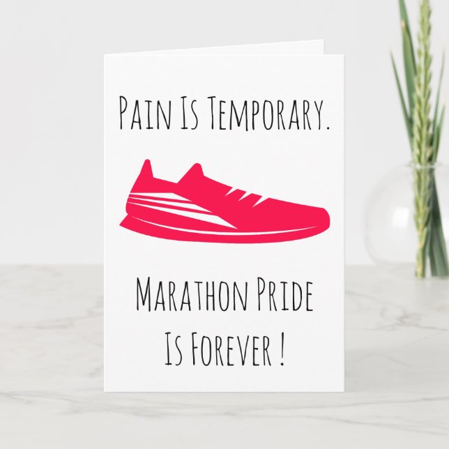 1st Marathon First Marathoner Running Runner Sport Karte (Vorderseite)